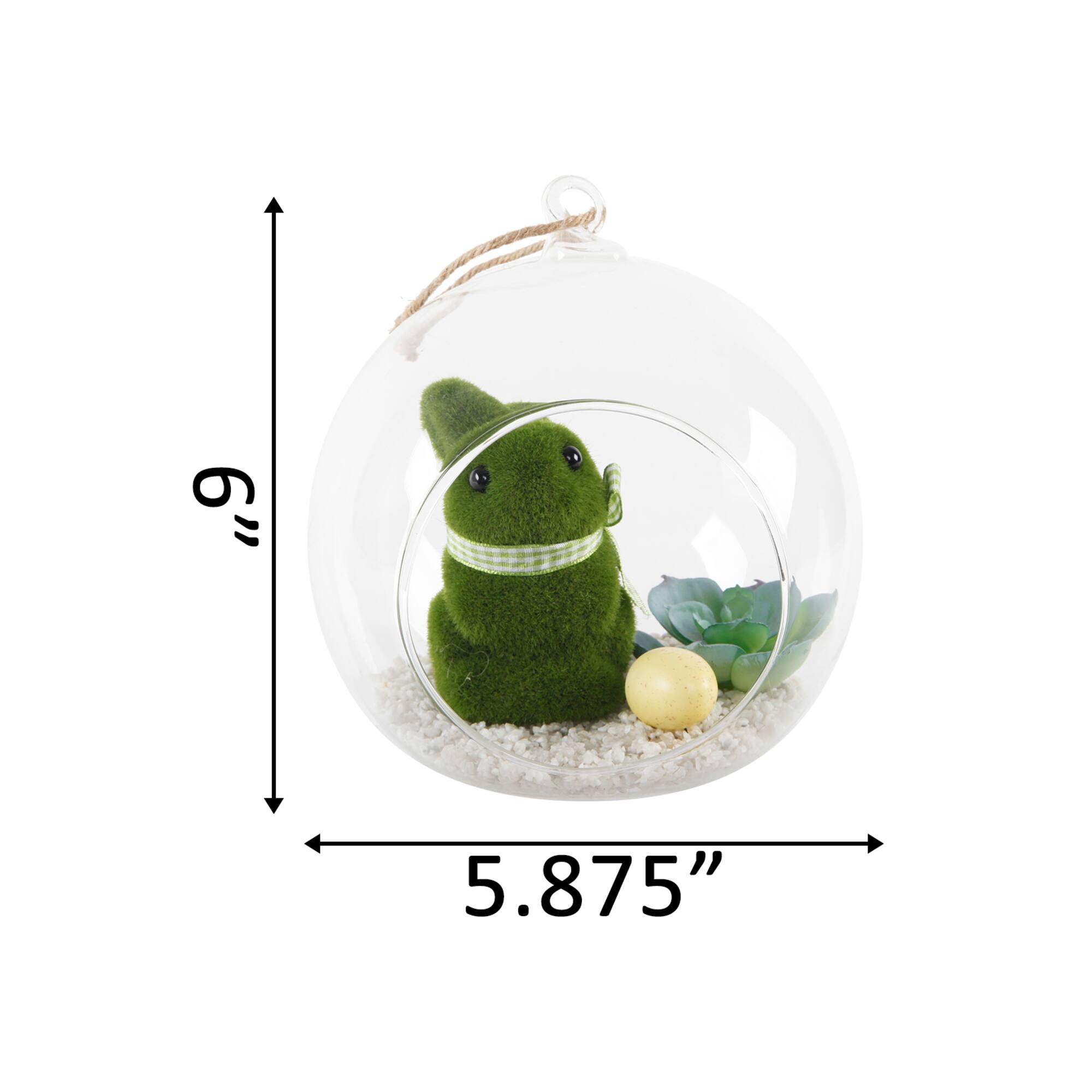 Flora Bunda® 6" Easter Bunny Glass Terrarium